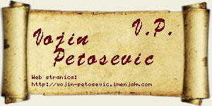 Vojin Petošević vizit kartica